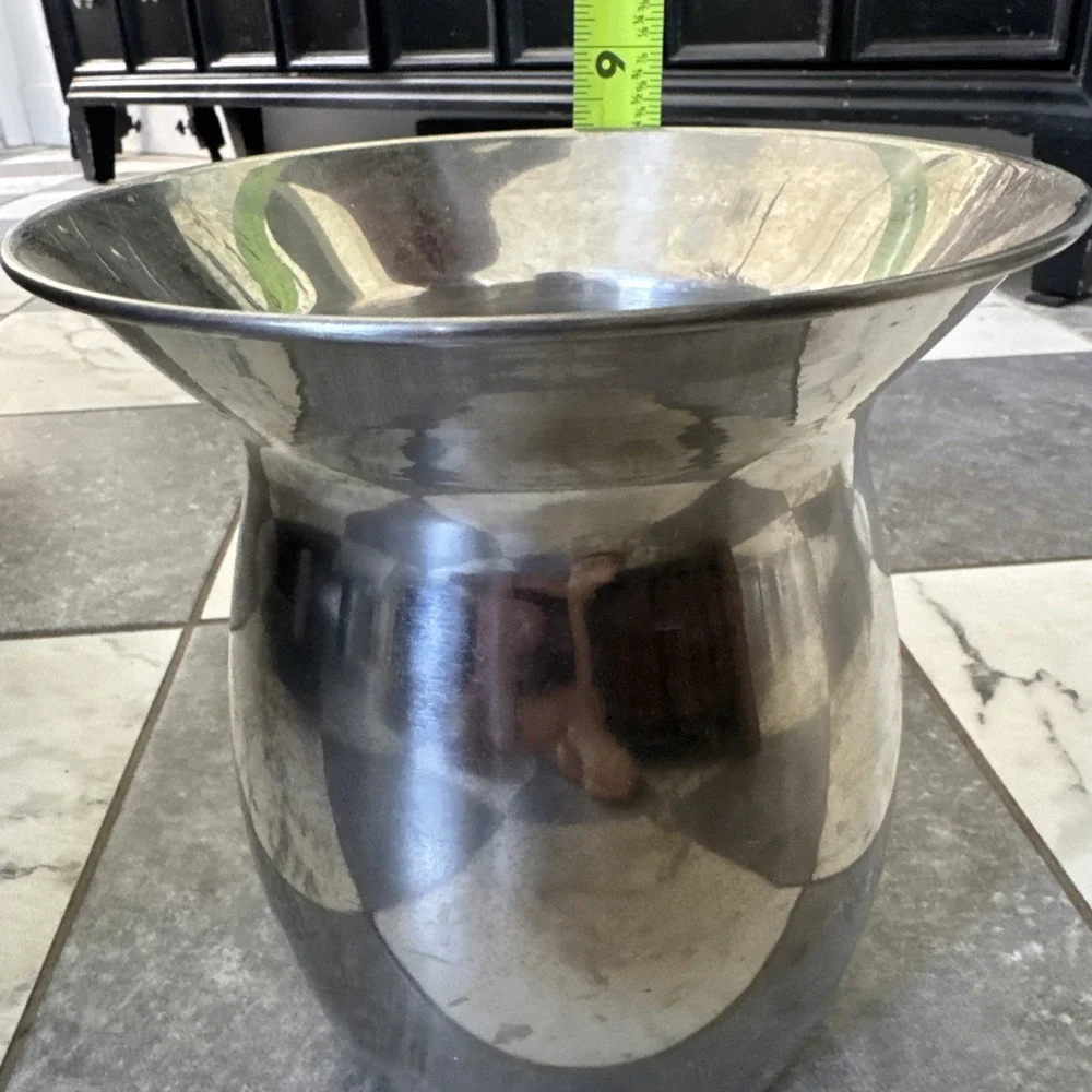 2005 Target Home Stainless Steel Flared Utensil Holder Vase Wine Cooler Decor